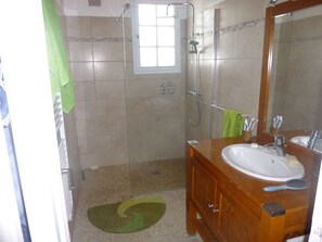 Shower, hair dryer
