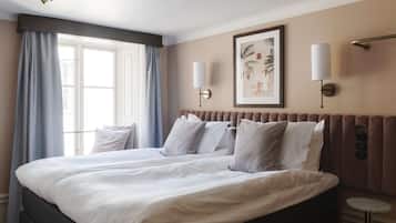 Hochwertige Bettwaren, Zimmersafe, kostenloses WLAN, Bettwäsche