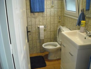 Secadora de cabello y papel de baño 