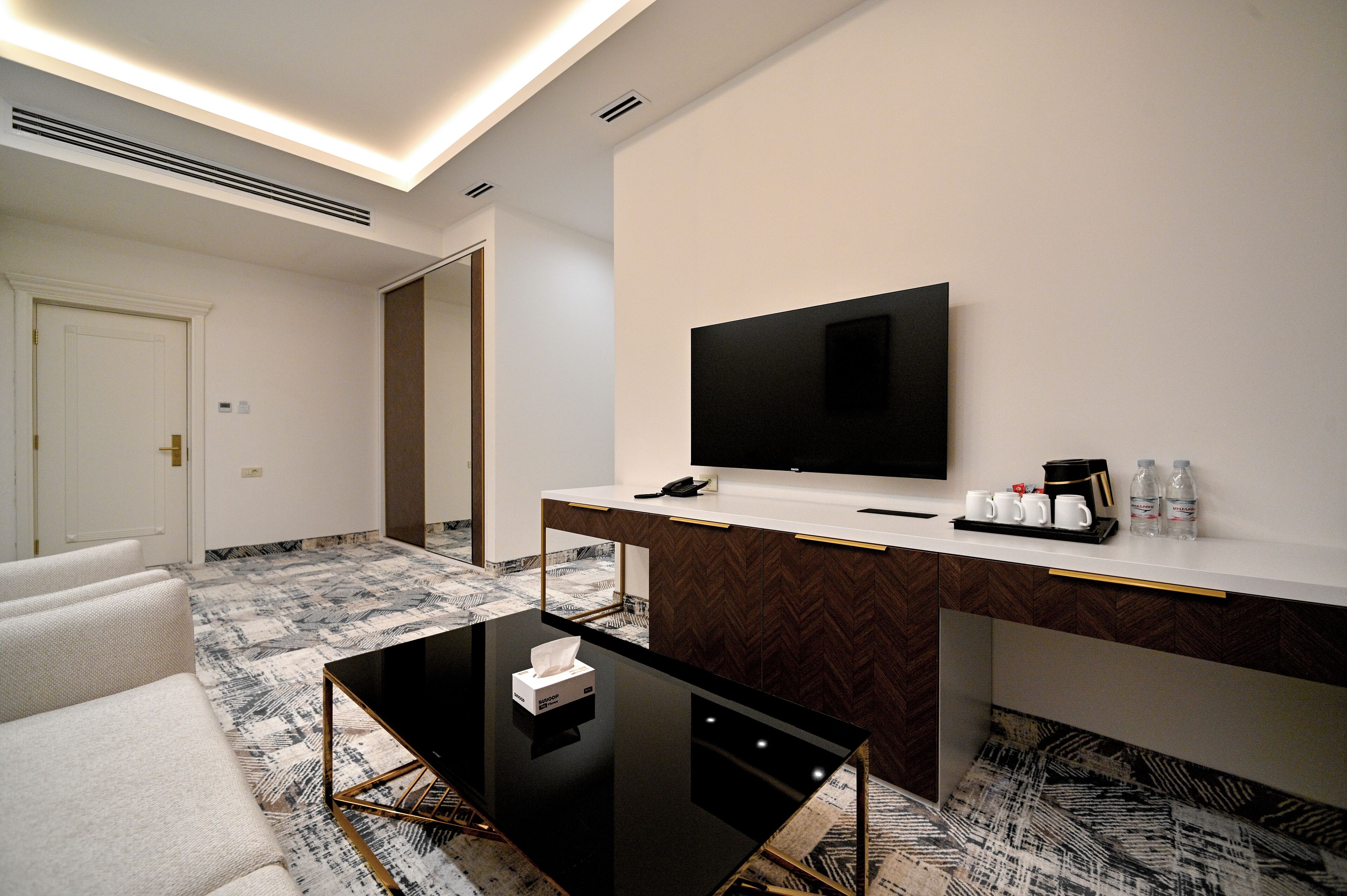 In-room safe, desk, laptop workspace, blackout curtains