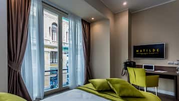Phòng đơn phong cách cổ điển | Minibar, két bảo mật tại phòng, bàn, màn/rèm cản sáng