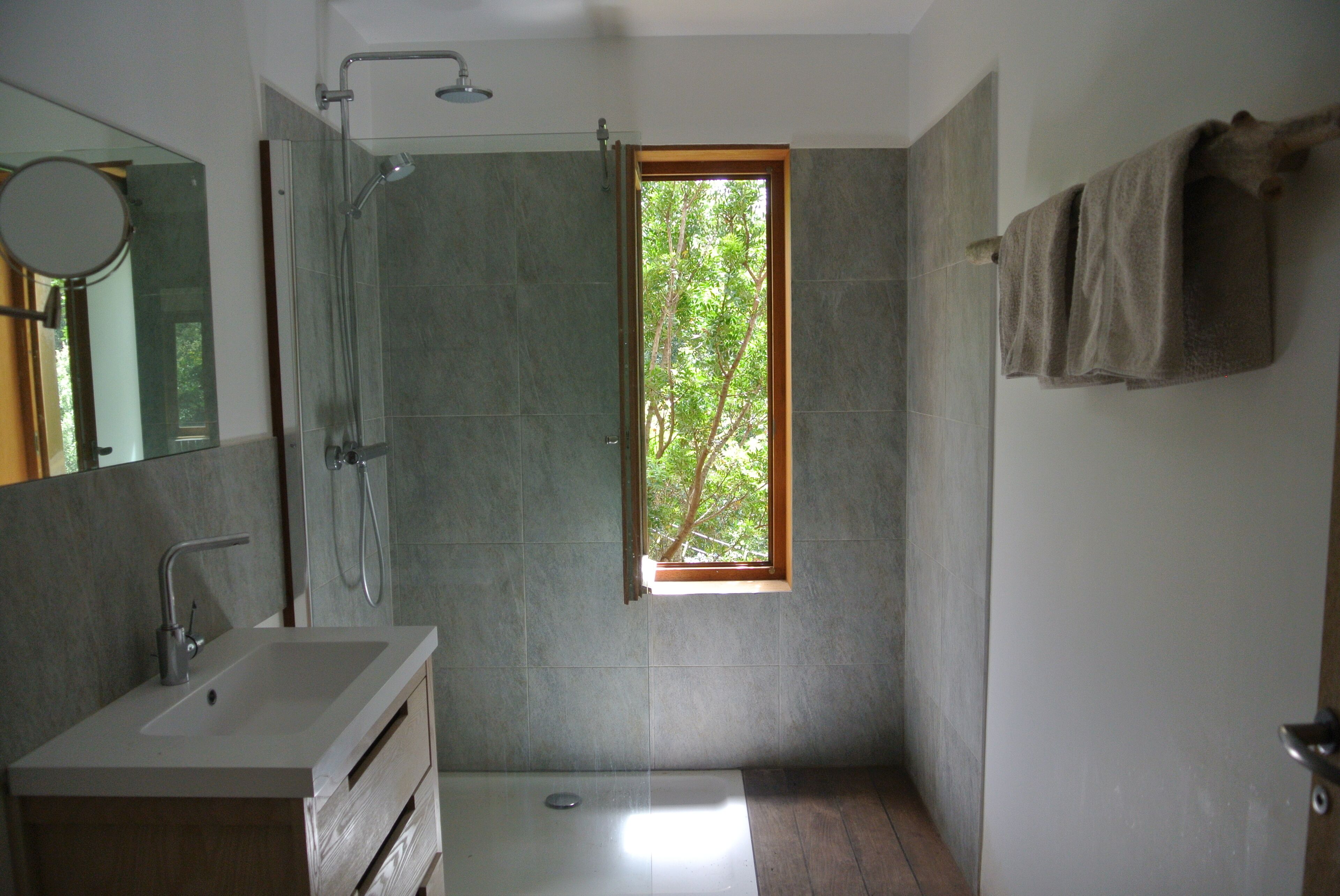 Shower, towels