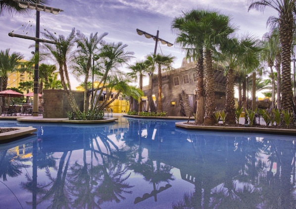 A heated pool