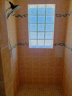 Combined shower/tub, hair dryer, towels, soap - Custom home great local, boat parking,  near dock, food, scalloping,  Manatee. (Homosassa)