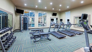 A gym with treadmills, weight machines, and dumbbells. - Holiday Inn Amarillo East by IHG (Amarillo)