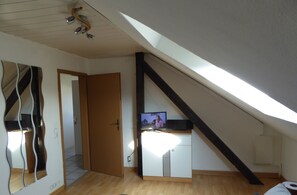 1 bedroom, desk, soundproofing, iron/ironing board