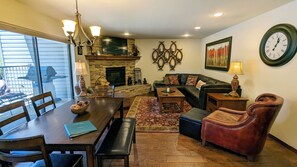 TV, fireplace, DVD player