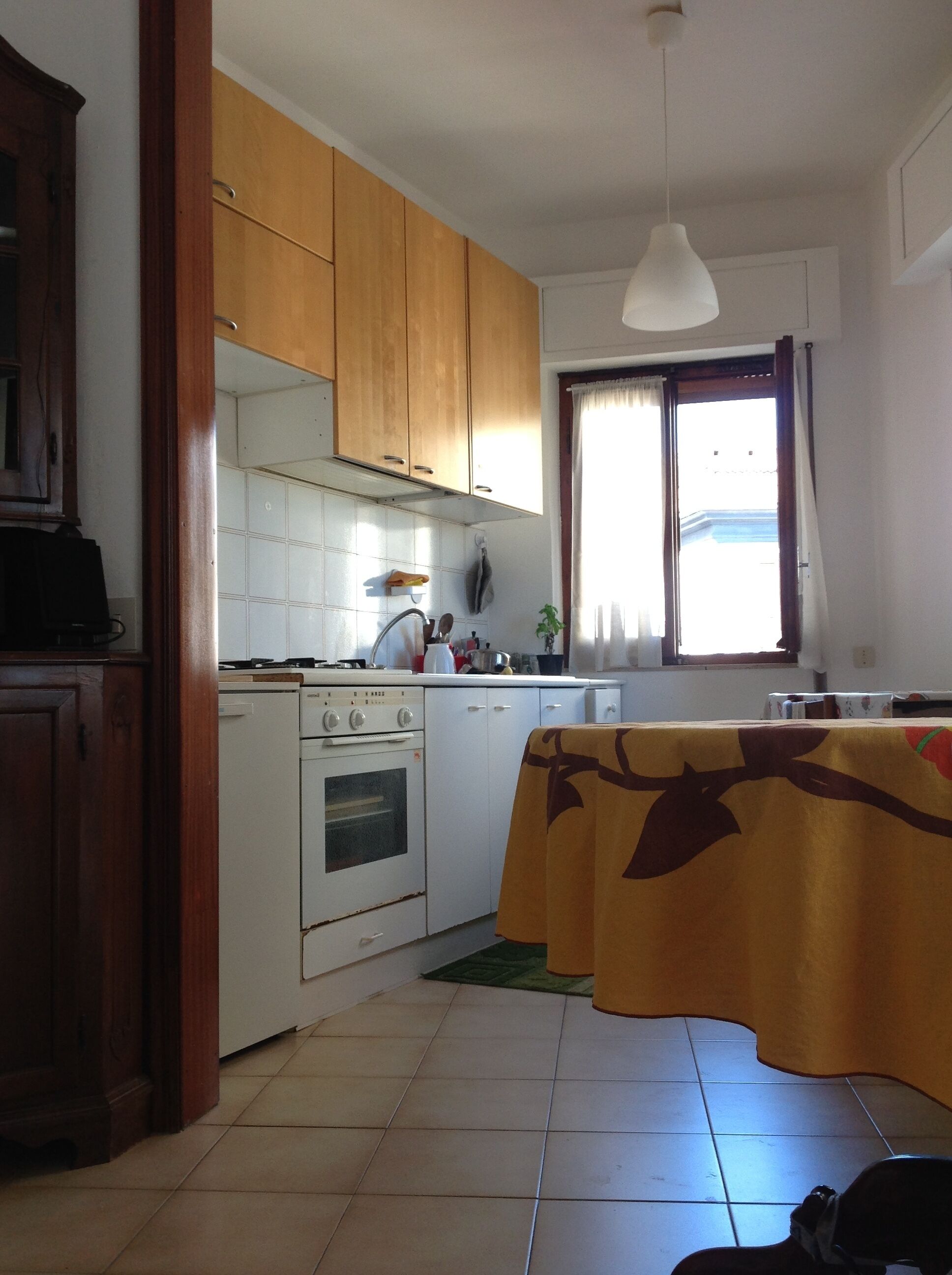 panoramic house in medieval village, in Majella National Park, mountain and sea