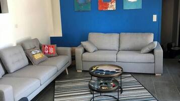 TV, DVD player, stereo