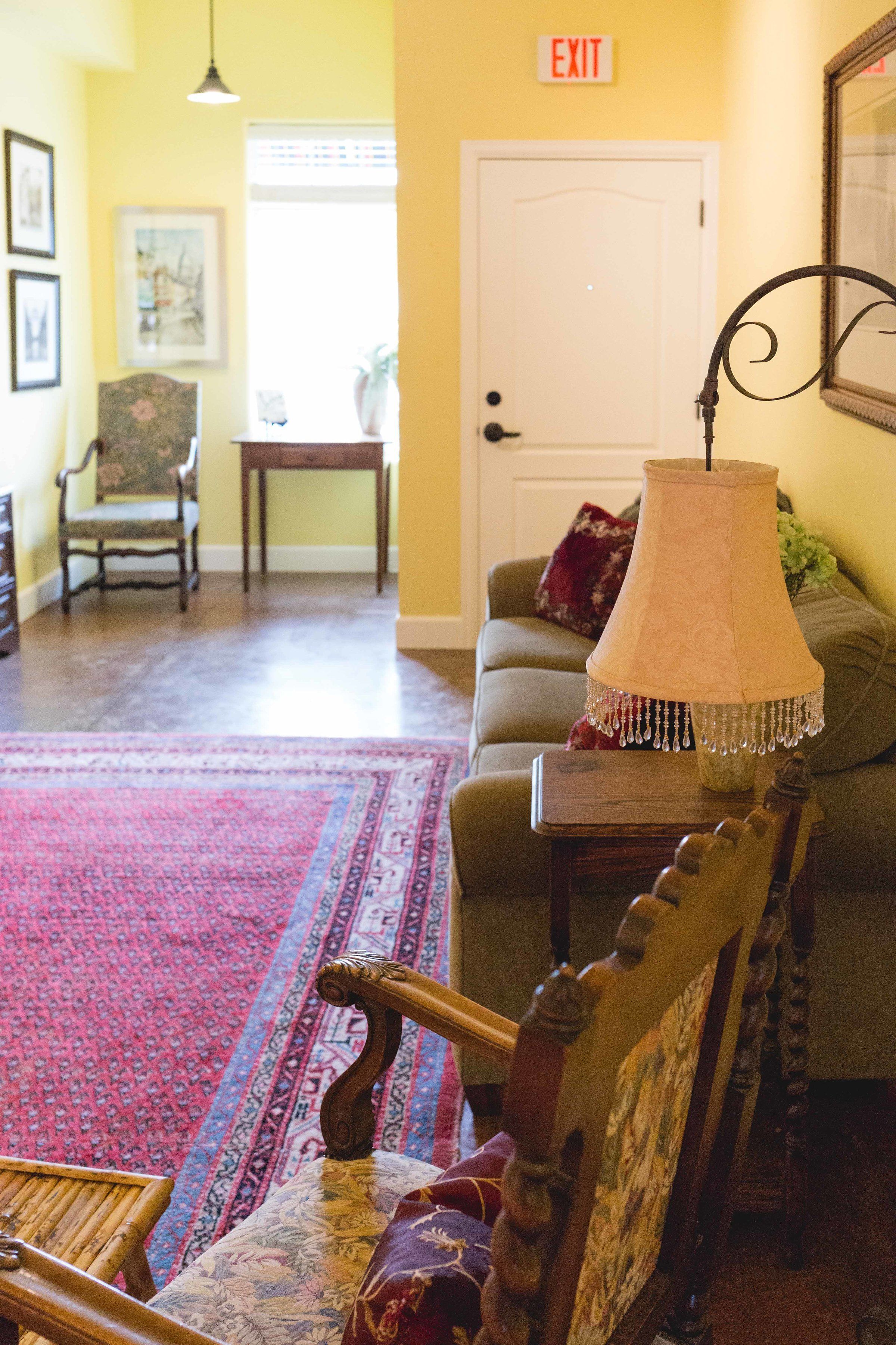 comfort quadruple room, 2 queen beds, non smoking | living area | tv