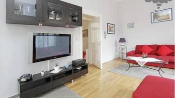 Televisión, reproductor de DVD y libros