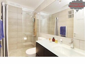 淋浴设施、吹风机、毛巾、肥皂