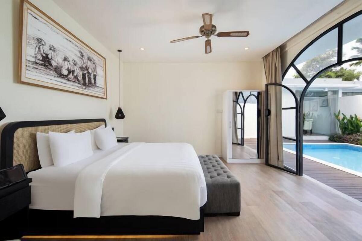 1 quarto, cofres nos quartos, cortinas blackout, quartos à prova de som