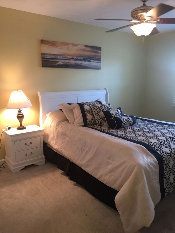 2 bedrooms, in-room safe, iron/ironing board, WiFi