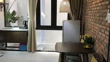 Desk, blackout curtains, iron/ironing board, free WiFi