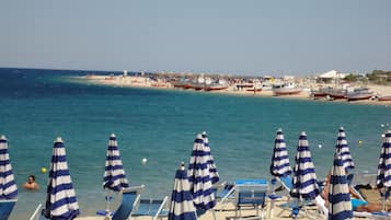 In Strandnähe, Liegestühle, Strandtücher