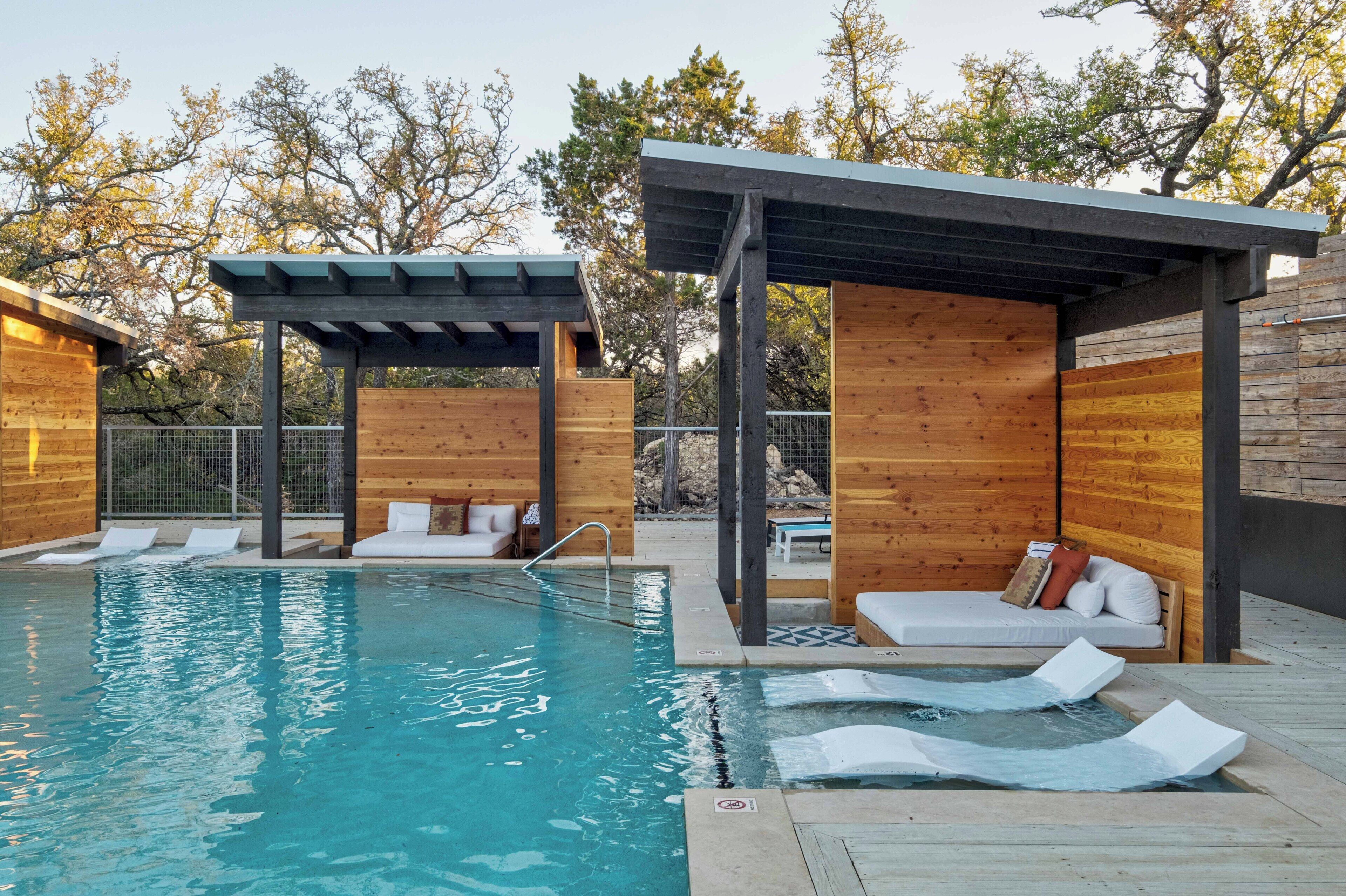 2 outdoor pools, open 10:00 am to 10:00 pm, pool cabanas (surcharge)