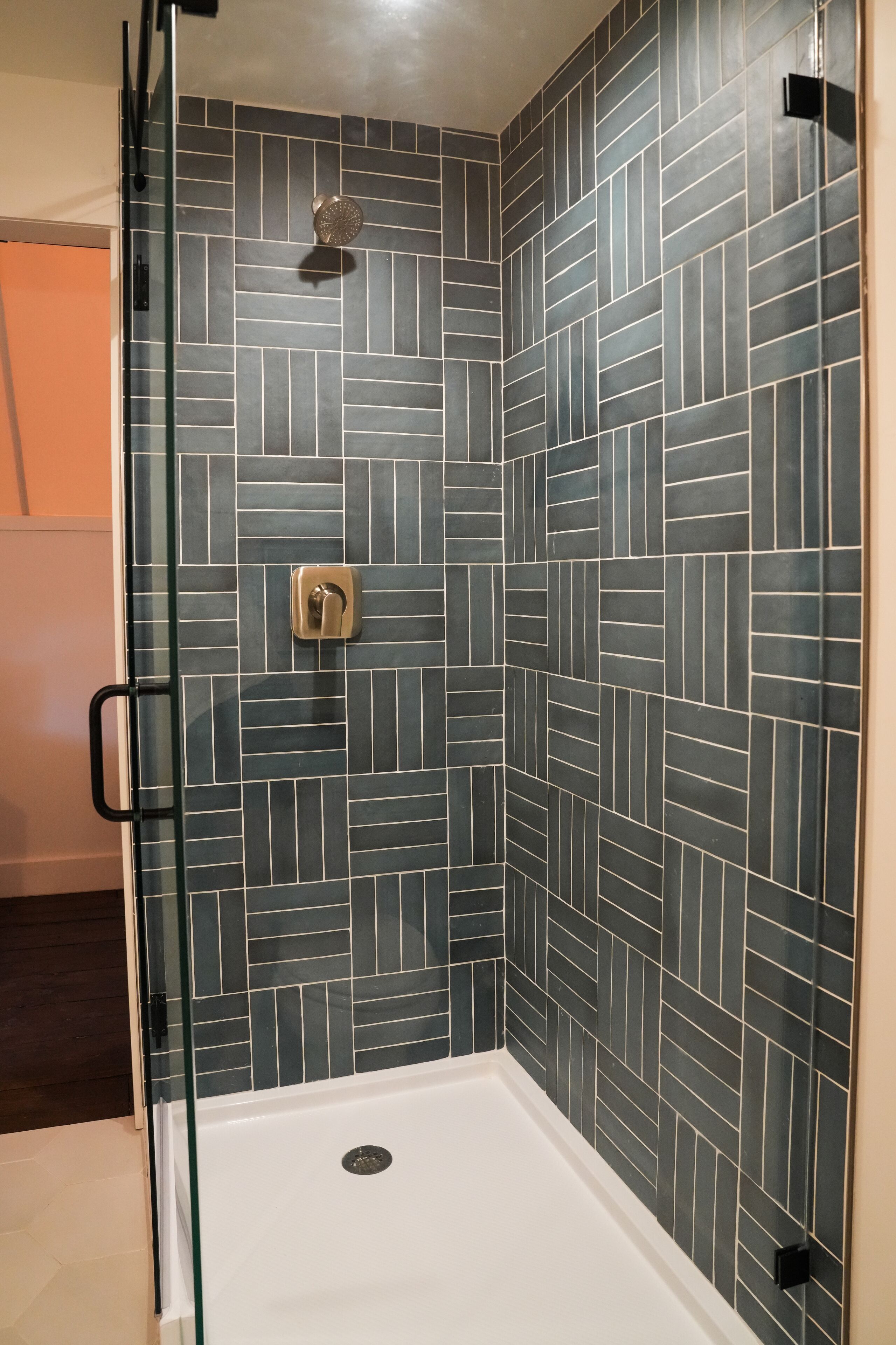 luxury tent | bathroom | shower, hair dryer, bathrobes, towels