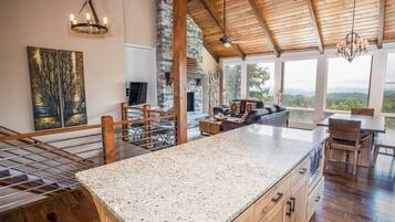 TV, fireplace, DVD player, stereo