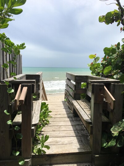 LOWERED FALL RATES! 5 star 5 bed home + pool + tropic setting + 1 block to beach