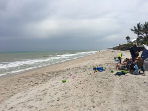 Sun-loungers, beach towels