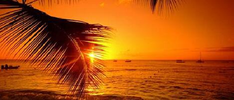 Beach nearby, sun-loungers, beach towels