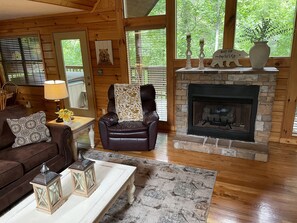 Smart TV, fireplace, video games