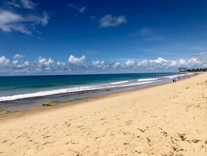 Plage, chaises longues, serviettes de plage