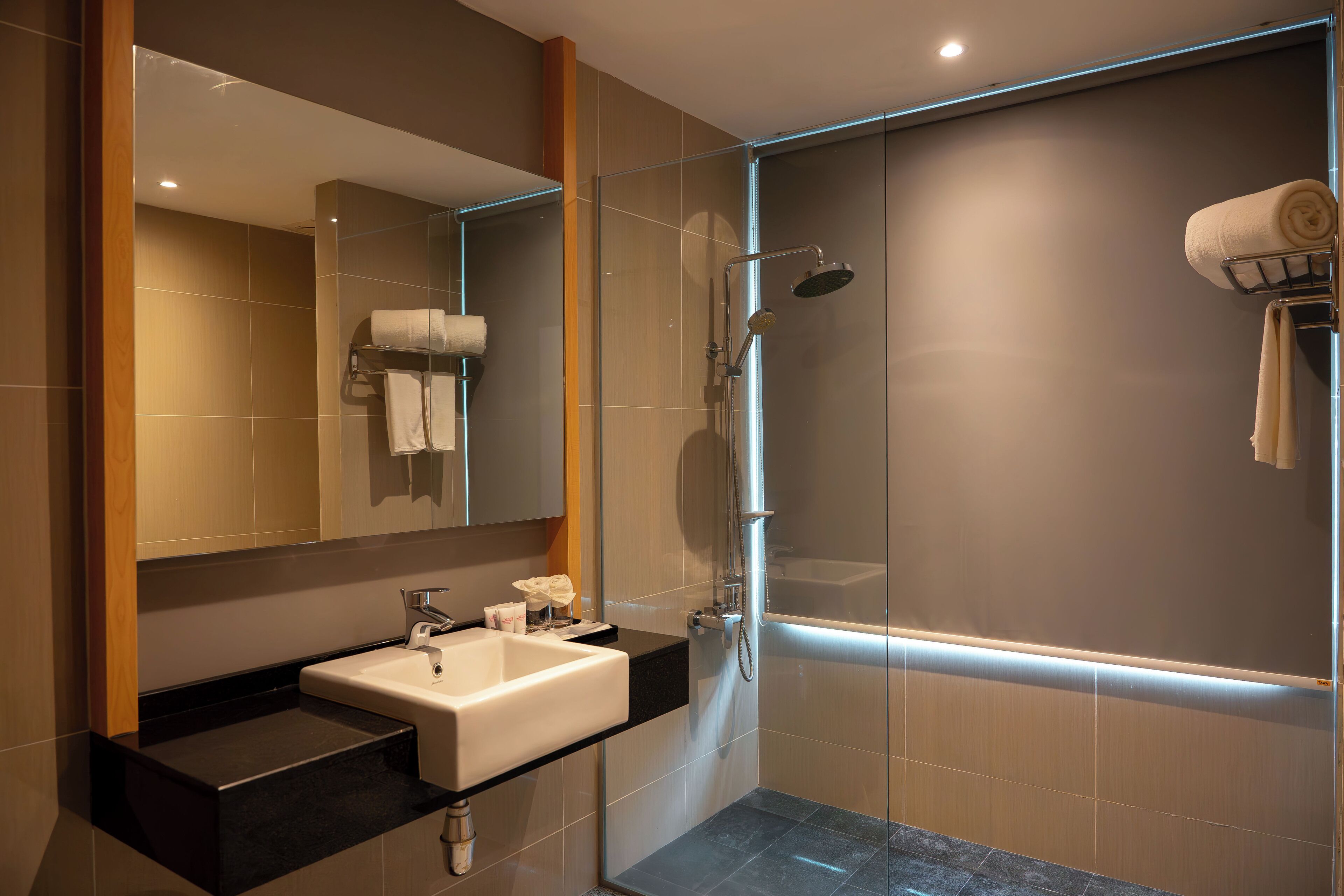 room, 2 single beds (super deluxe) | bathroom | shower, rainfall showerhead, free toiletries, hair dryer