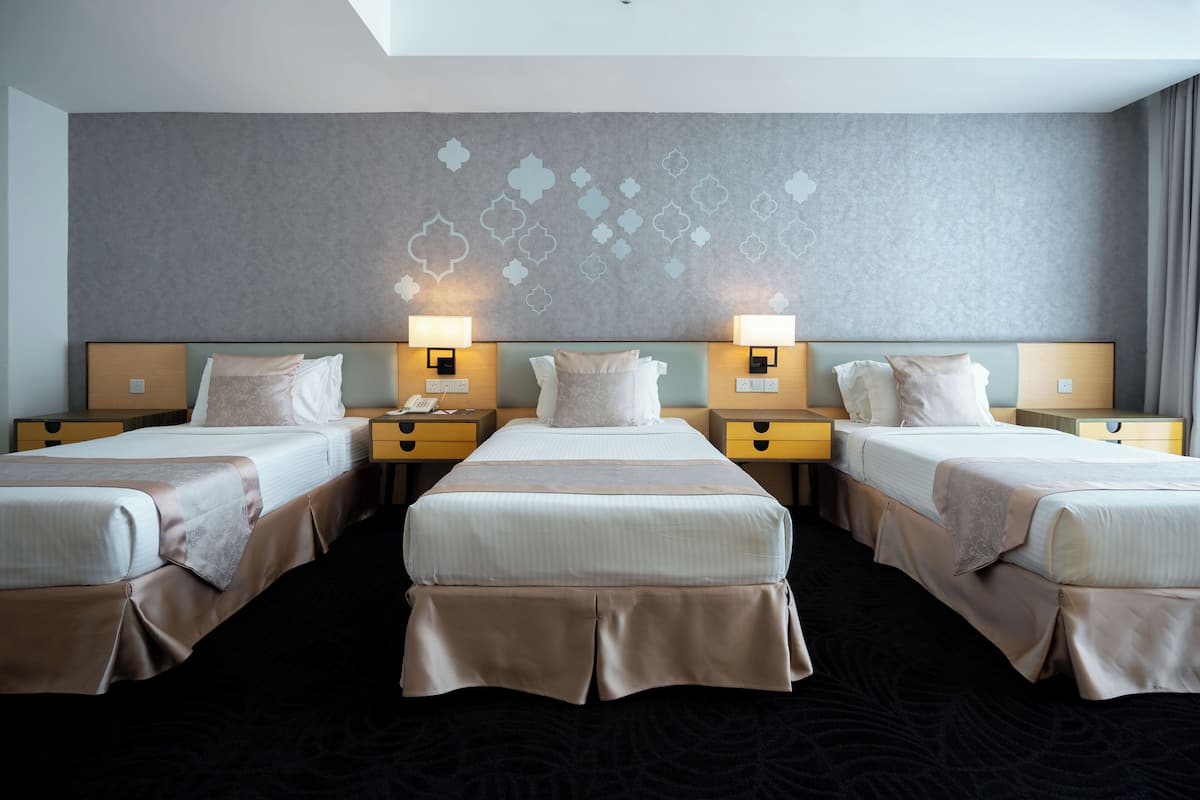 family room | premium bedding, minibar, in-room safe, individually furnished