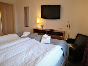 Geluiddichte muren, gratis wifi, beddengoed