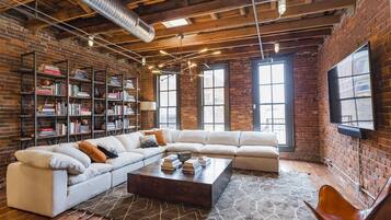 Smart TV, books, stereo, printers