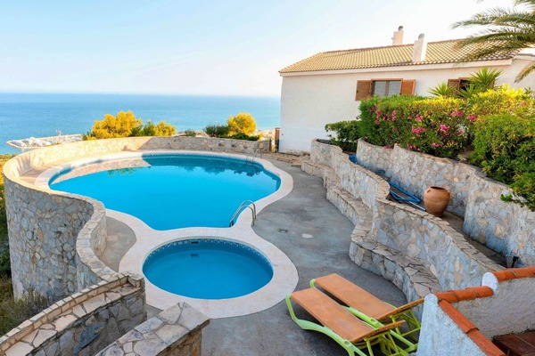 Relax by the private pool and soak in the ocean views