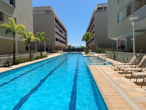 Outdoor pool, a heated pool