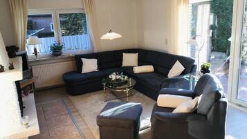 Télévision, cheminée, chaßne hi-fi