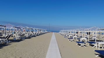 Beach nearby, sun-loungers