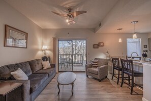 TV, fireplace - Serene Seebach Sights by Innsbrook Vacations! (Innsbrook)