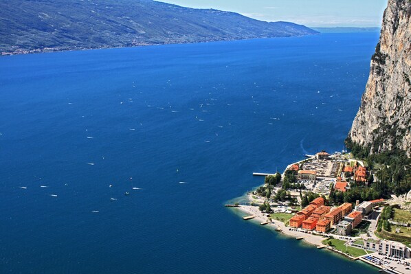 Aerial view - Campione Splendid View beach front (Campione del Garda)