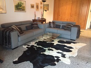 Fernseher, Kamin, DVD-Player, Bücher