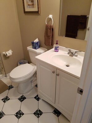 Haartrockner, Handtücher, Seife, Shampoo