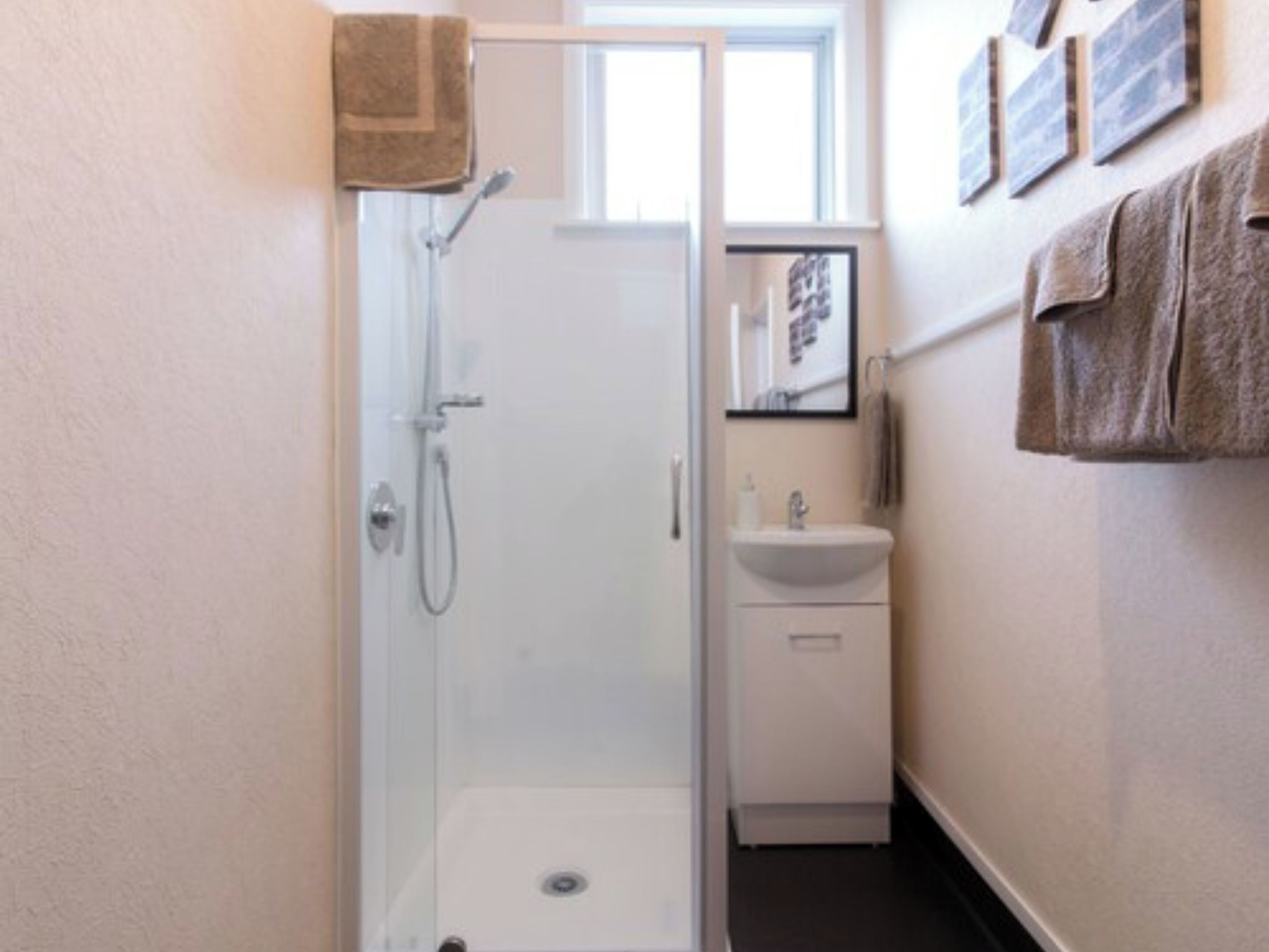 double room | bathroom | shower, eco-friendly toiletries, hair dryer, towels