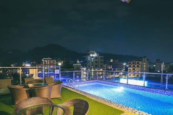 Indoor pool, outdoor pool, open 9:00 AM to 9:00 PM, free cabanas