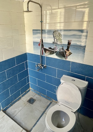 Douche, serviettes fournies