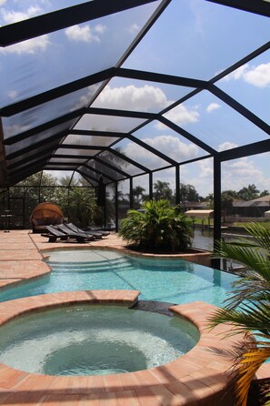 Outdoor pool, a heated pool
