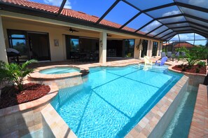 Outdoor pool, a heated pool