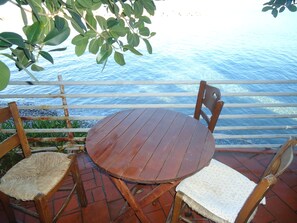 Casa tradicional, vista al mar | Vista del balcón