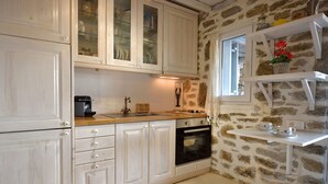 Villa, 1 Bedroom, Private Pool | Private kitchen | Coffee/tea maker, fridge, oven, stovetop - Villa Akoya VI by The Pearls Collection (Mykonos)