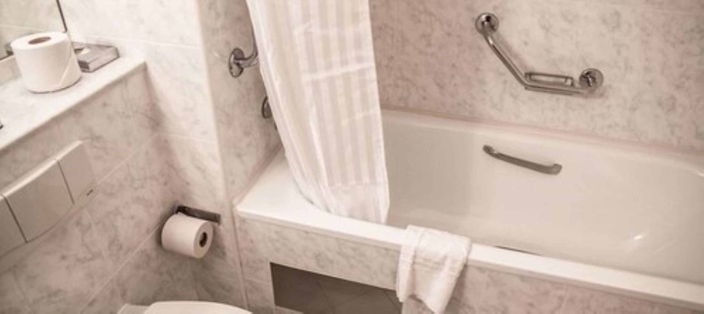 eco-friendly toiletries, hair dryer, towels