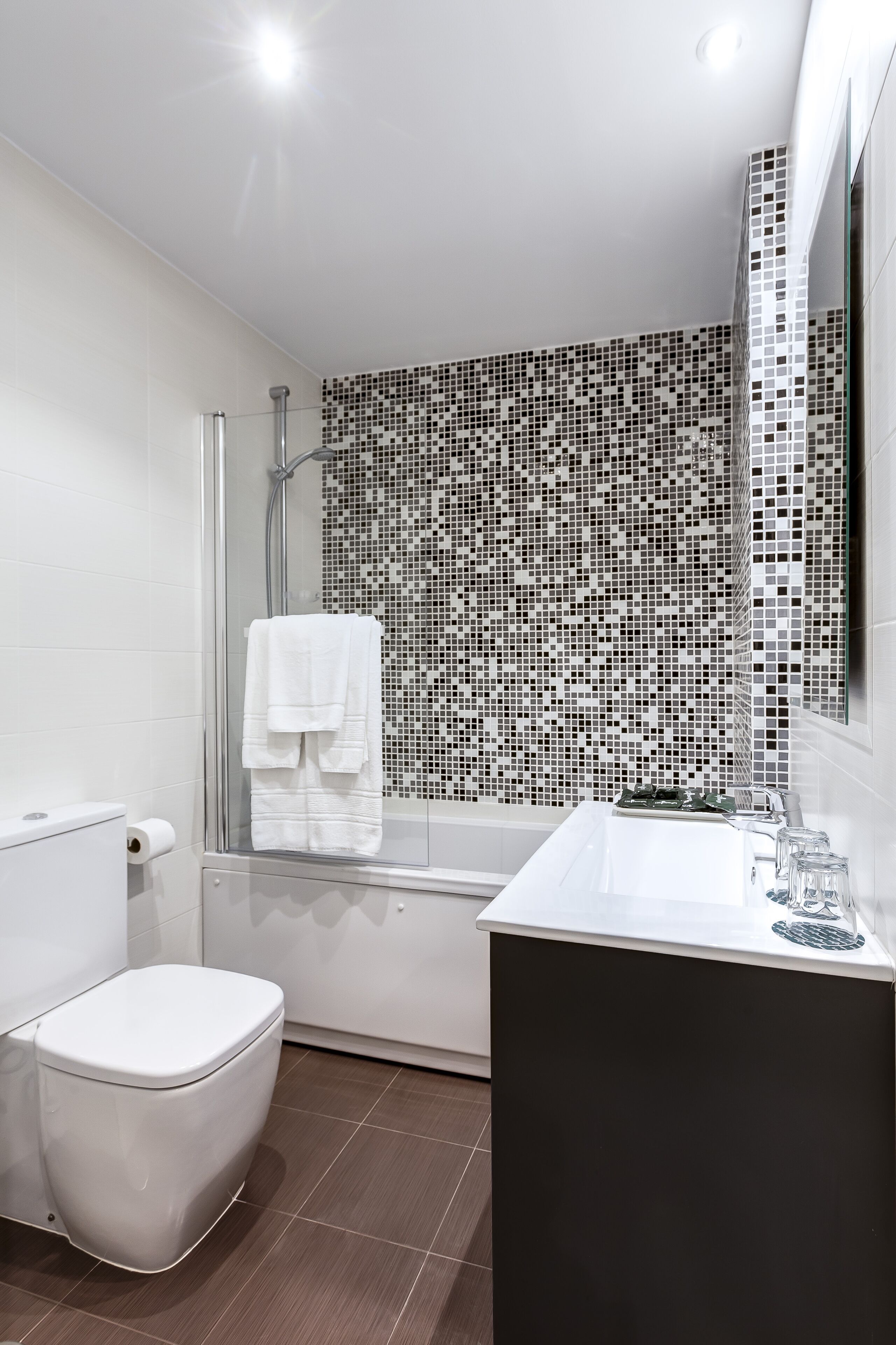 free toiletries, hair dryer, towels, soap