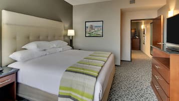 Pillowtop beds, desk, laptop workspace, blackout drapes